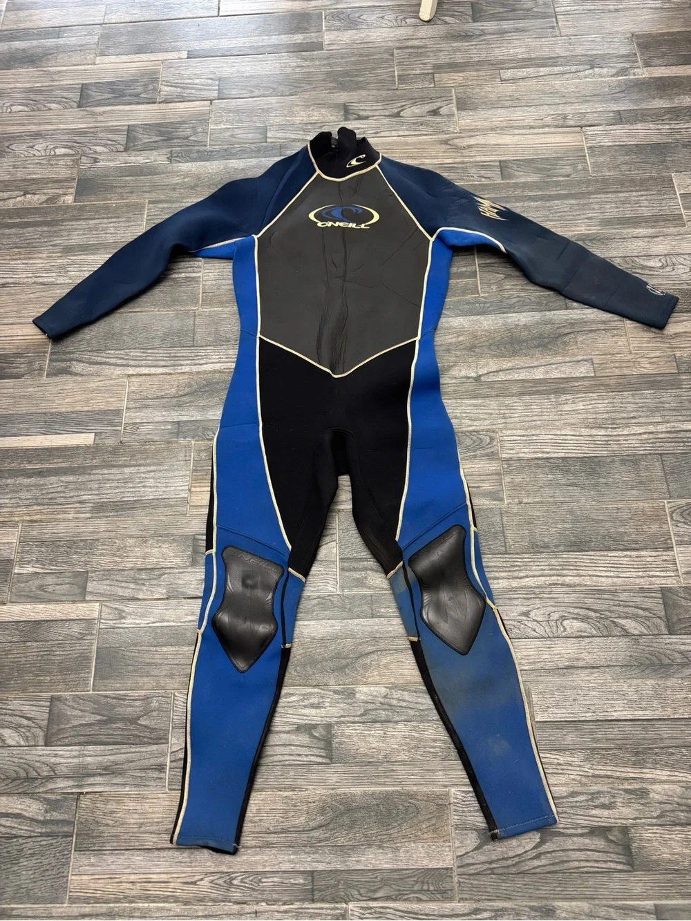 O’Neill Adult XXL Men’s Full Hammer Wetsuit – Blue/Black/Gold – Full Zip